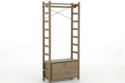 Flamant Aber, Etagere A Chaussures, Chene Patine, Avec Tringle De Placard New