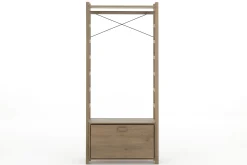 Flamant Aber, Etagere A Chaussures, Chene Patine, Avec Tringle De Placard New