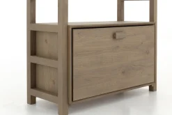 Flamant Aber, Etagere A Chaussures, Chene Patine, Avec Tringle De Placard New