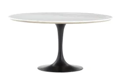 Flamant Aboah, Table A Manger, Ronde, Marbre Blanc, 145 Cm Best