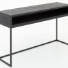 Flamant Armand, Table Console, Chene Noir Et Metal Best