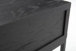 Flamant Armand, Table Console, Chene Noir Et Metal Best