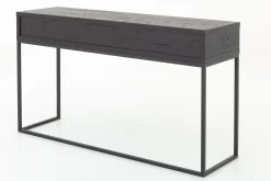 Flamant Armand, Table Console, Chene Noir Et Metal Best