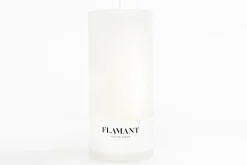 Flamant Beth, Bougie, Couleur Blanc, 9X20Cm