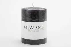 Flamant Beth, Bougie, Couleur Noir, 7X9Cm Discount