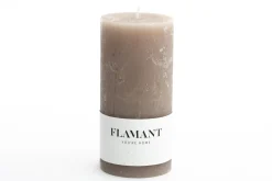 Flamant Beth, Bougie, Couleur Taupe, 7X15Cm Clearance