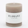 Flamant Beth, Bougie, Couleur Taupe, 7X9Cm Outlet