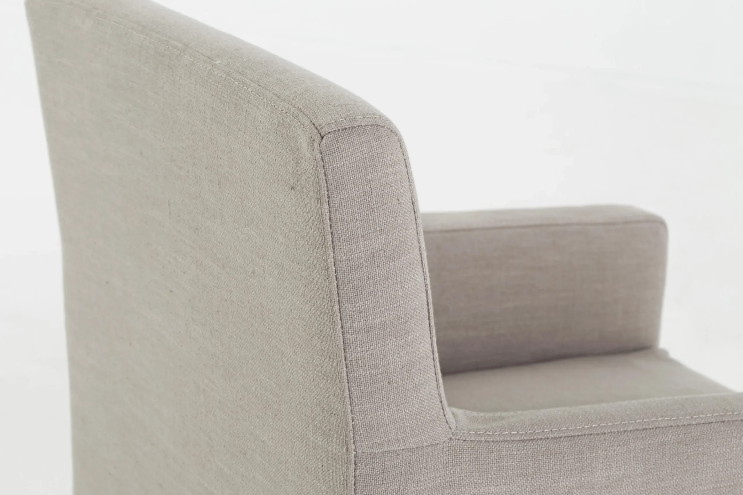 Flamant Billy, Fauteuil, Bouleau, Lin Blanc Casse Sale