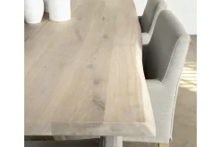 Flamant Billy, Fauteuil, Bouleau, Lin Blanc Casse Sale