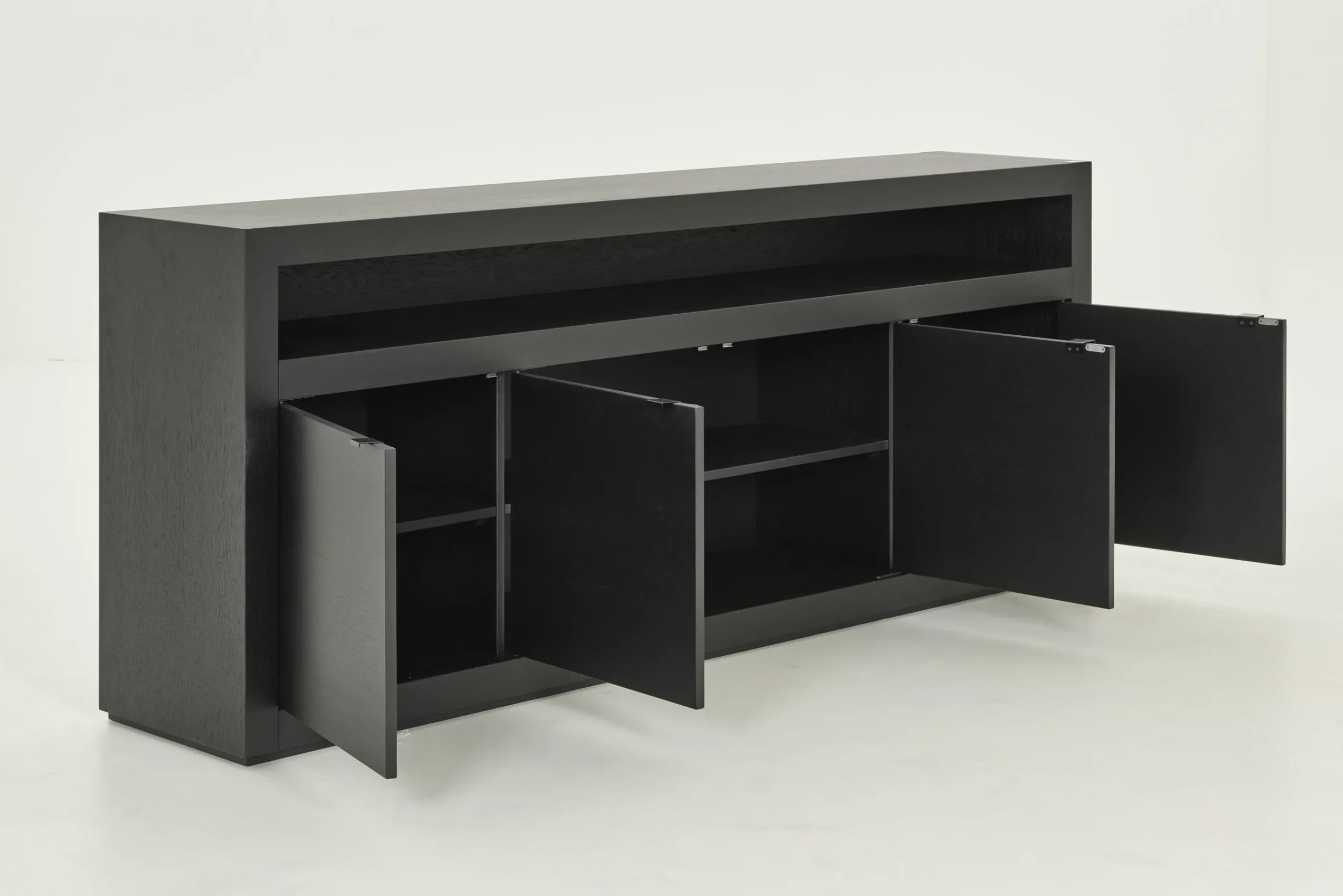 Flamant Bjorn, Buffet, Noir, 4 Portes, Avec Lumieres Led A Intensite Variable Outlet