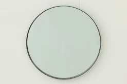 Flamant Bowery, Miroir, Rond, Noir Clearance