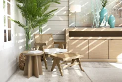 Flamant Bruno, Banc, Chene Et Roseau Clearance