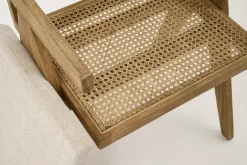 Flamant Bruno, Fauteuil, Chene, Roseau, Avec Coussin New