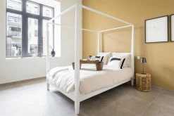 Flamant Cape Cod, Lit A Baldaquin, Blanc, 160 Cm