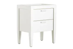 Flamant Cape Cod, Table De Chevet, Bois De Pin, Blanc