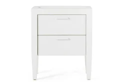 Flamant Cape Cod, Table De Chevet, Bois De Pin, Blanc