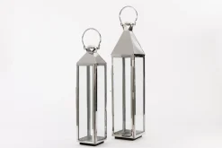 Flamant Charme, Lanterne, Acier Et Verre, Xl Outlet