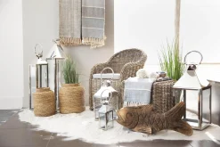 Flamant Charme, Lanterne, Acier Et Verre, Xl Outlet