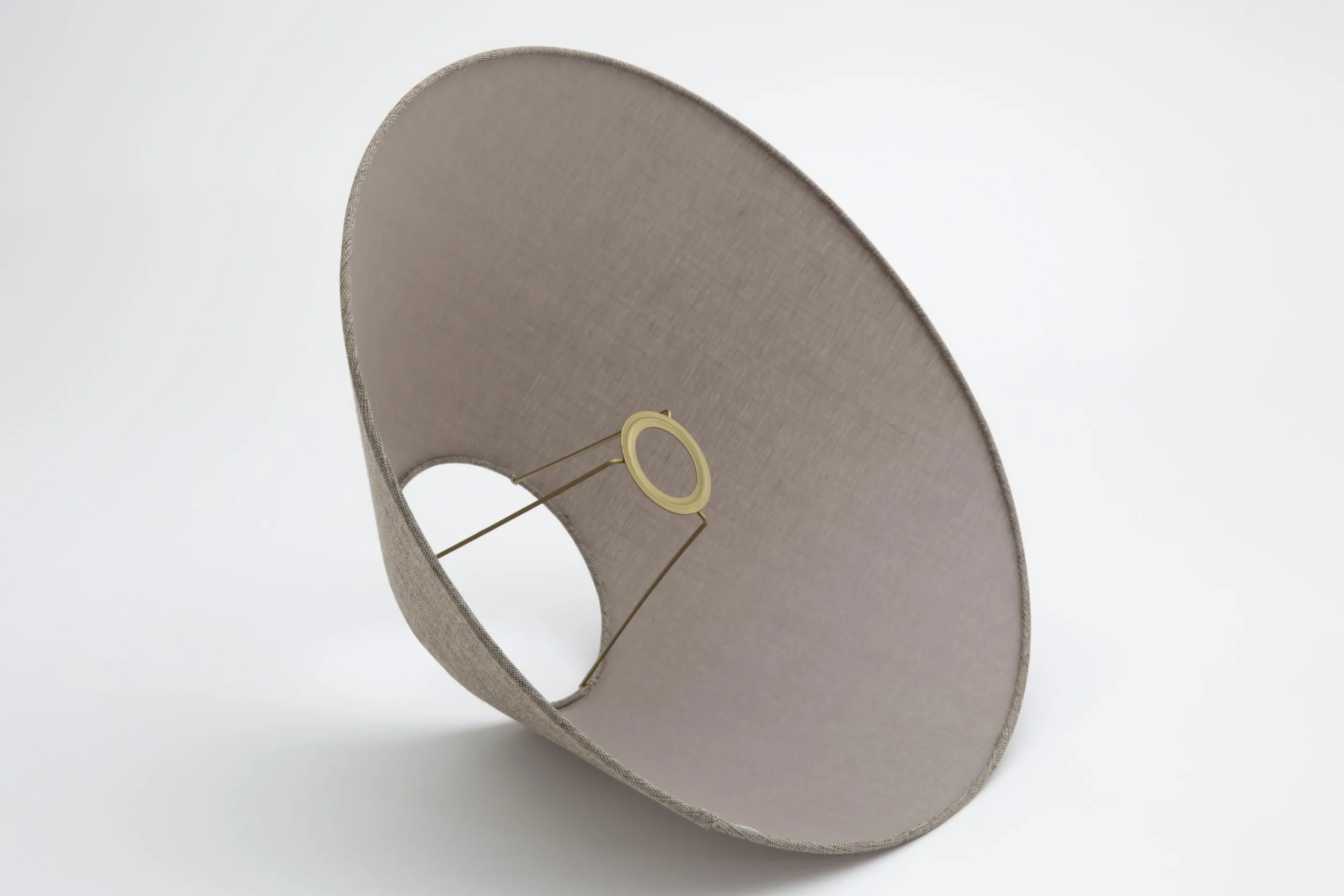 Flamant Circum, Abat-Jour, Naturel Et Gris, Conique, 45 Cm New