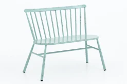 Flamant Claire, Banc De Jardin, Bleu Retro