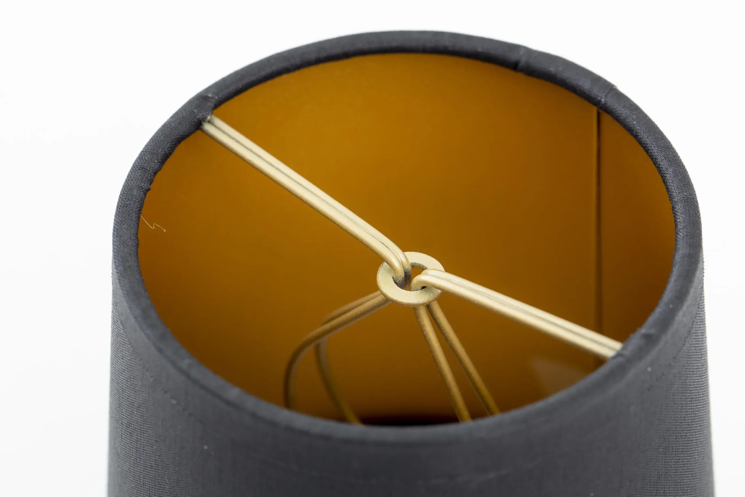 Flamant Clips, Abat-Jour, Noir Et Or, Cylindre, 10 Cm Clearance