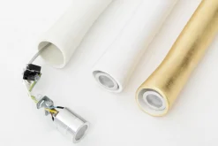 Flamant Cooper, Lampe A Suspension, Blanc Brillant New