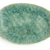 Flamant Cresta, Assiette De Service, Ceramique, Turquoise, Ovale
