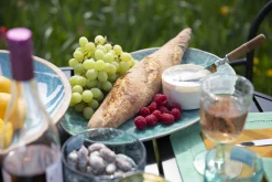 Flamant Cresta, Assiette De Service, Ceramique, Turquoise, Ovale
