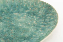 Flamant Cresta, Assiette De Service, Ceramique, Turquoise, Ovale