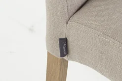 Flamant Dalya, Chaise, Bouleau, Lin Blanc Casse Discount