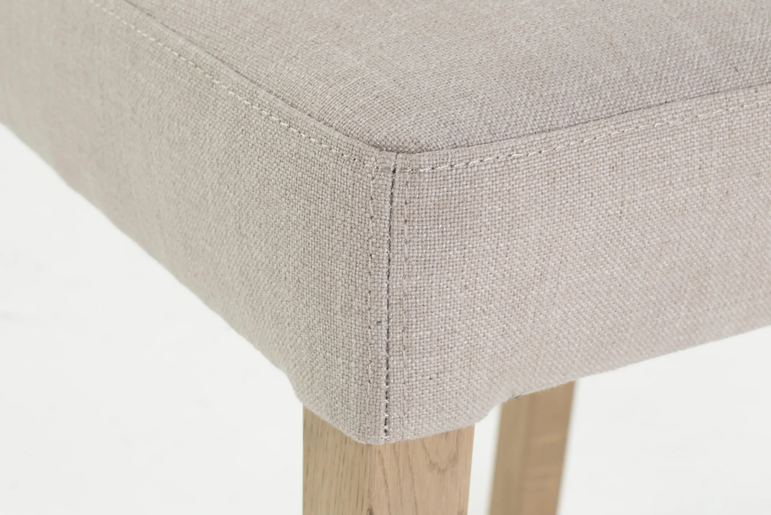 Flamant Dalya, Chaise, Bouleau, Lin Blanc Casse Discount