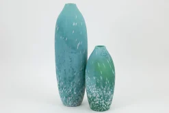 Flamant Dego, Vase, Verre, Turquoise, L