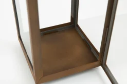 Flamant Ellis, Lanterne, Fer Et Verre, Rouille, Xl Discount