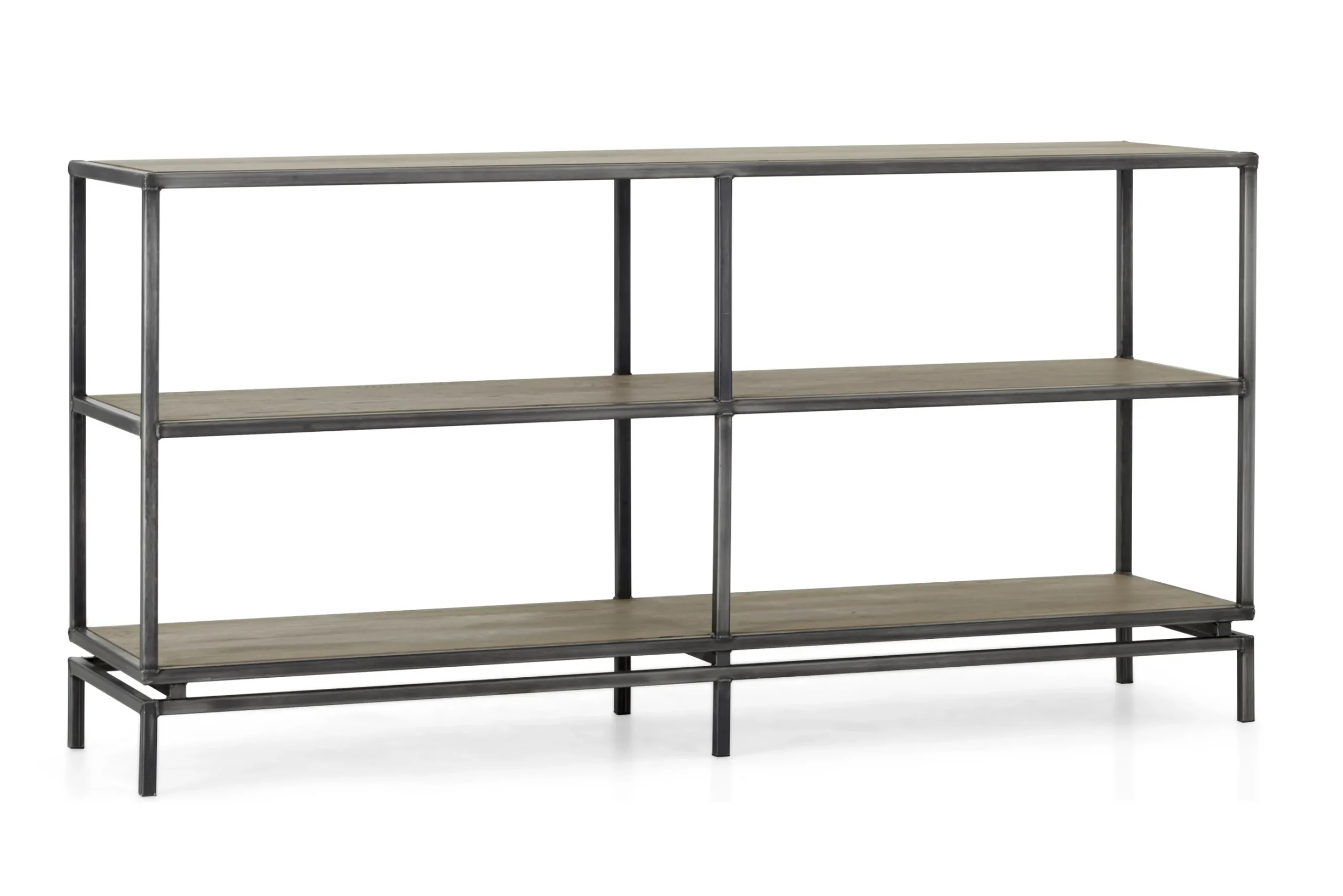 Flamant Farra, Table Console, Chene Patine Et Fer Best