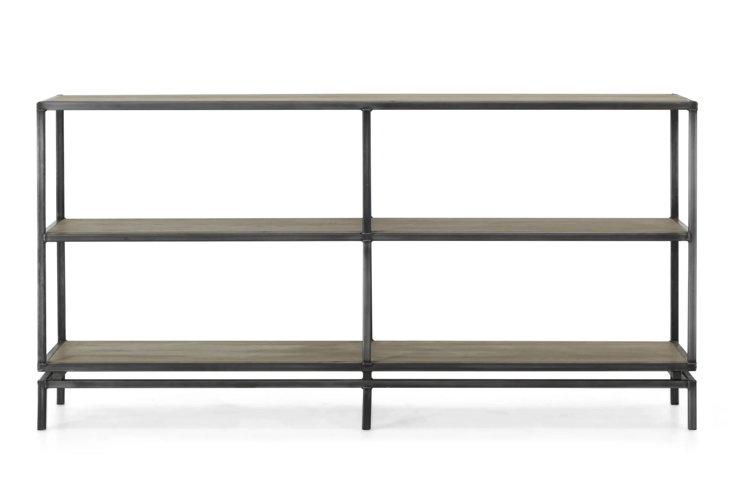 Flamant Farra, Table Console, Chene Patine Et Fer Best