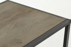 Flamant Farra, Table Console, Chene Patine Et Fer Best