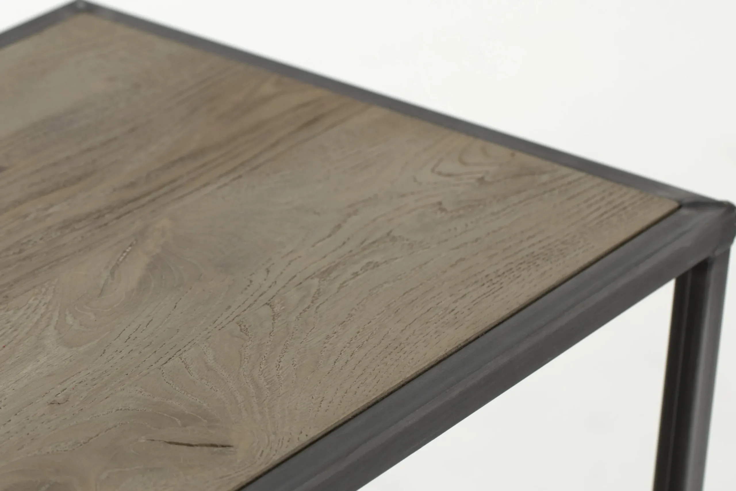 Flamant Farra, Table Console, Chene Patine Et Fer Best