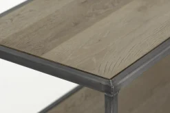 Flamant Farra, Table Console, Chene Patine Et Fer Best