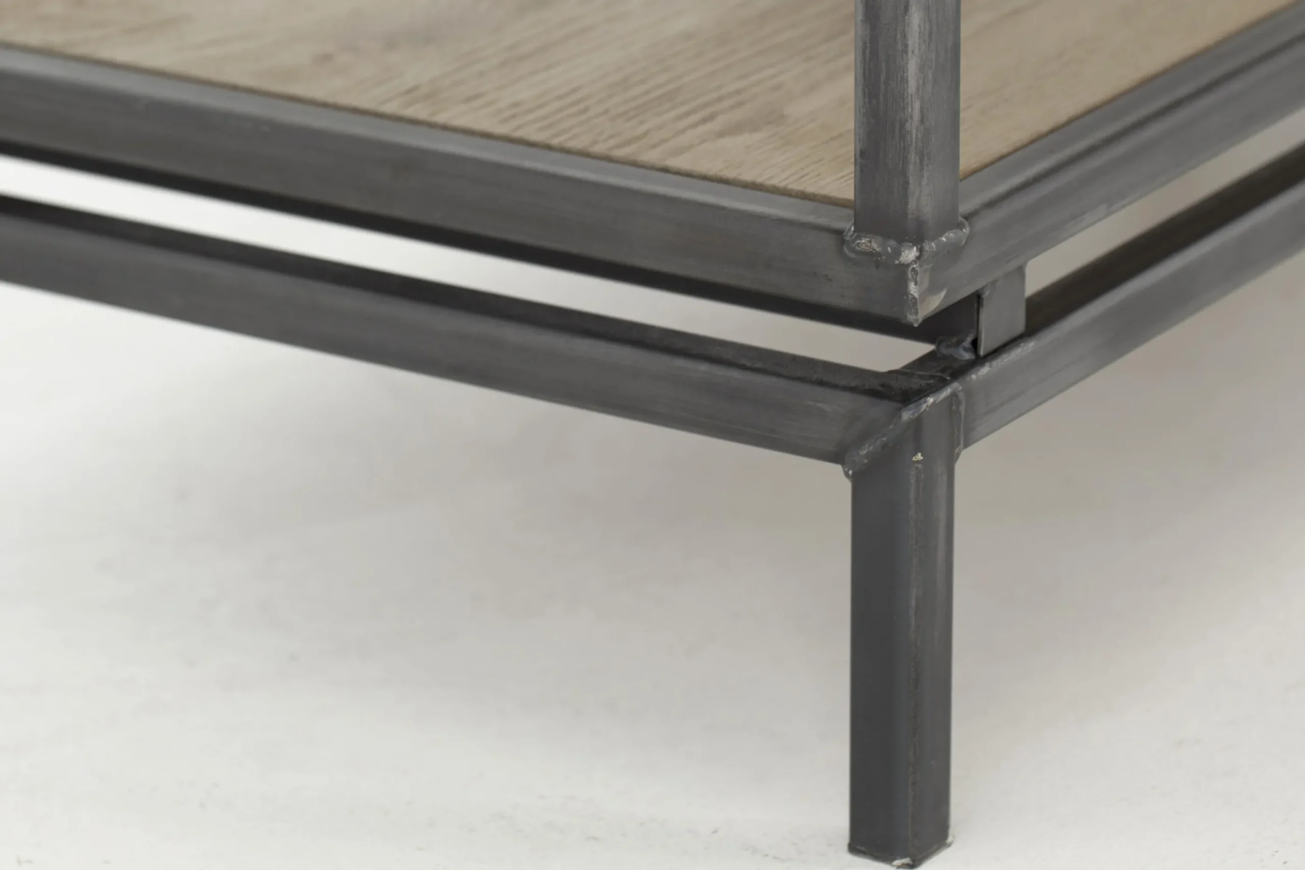 Flamant Farra, Table Console, Chene Patine Et Fer Best