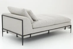 Flamant Floria, Fauteuil Lounge, Lin Naturel Et Metal Noir New