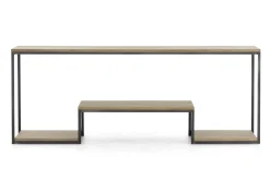 Flamant Hattie, Table Console, Chene Patine Et Fer Online