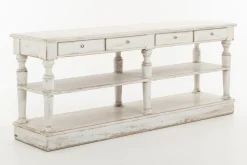 Flamant Henrice, Table Console, 3 Niveaux, 4 Tiroirs, Finition Antique Online