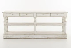 Flamant Henrice, Table Console, 3 Niveaux, 4 Tiroirs, Finition Antique Online