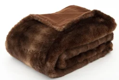 Flamant Hirom, Plaid, Fausse Fourrure Sale