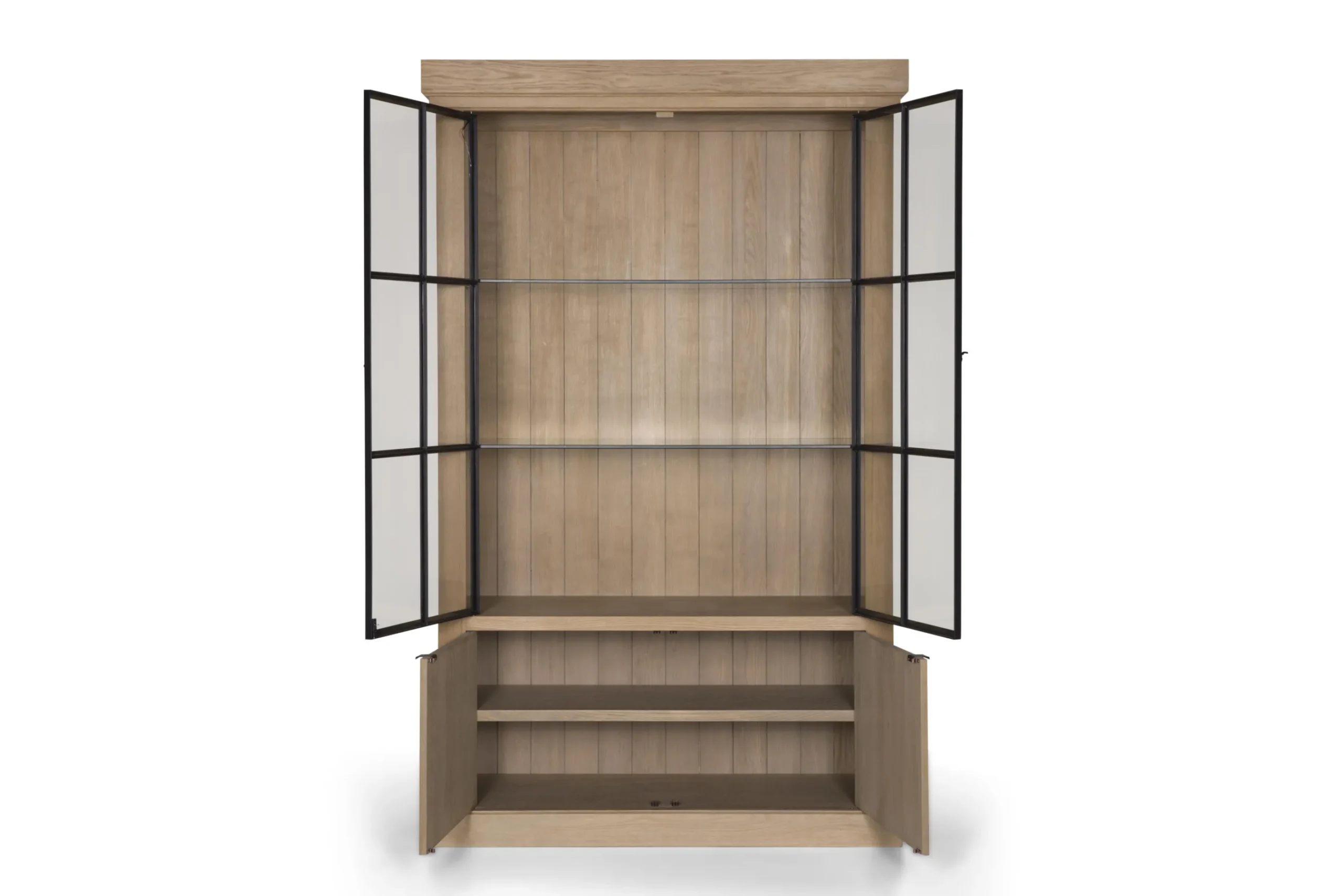 Flamant Iron Jason, Armoire, Chene Patine, 2 Portes En Fer Clearance