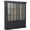 Flamant Iron Jason, Armoire, Noir, Chene, 3 Portes En Fer Sale