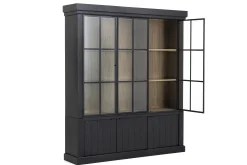 Flamant Iron Jason, Armoire, Noir, Chene, 3 Portes En Fer Sale
