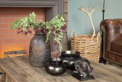 Flamant Jeddo, Vase, Metal, Noir, L Hot