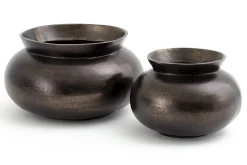 Flamant Jeddo, Vase, Metal, Noir, S Discount