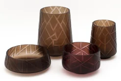 Flamant Jelger, Bol, Verre, Fumee/Mauve, L Hot